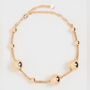 NWB $198 Cult Gaia Adrienne Choker Necklace in SHINY BRASS!